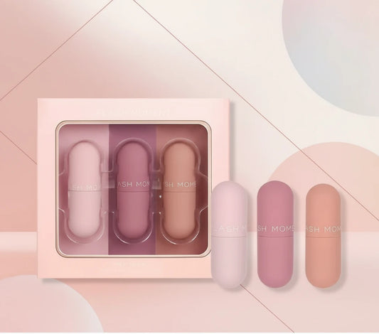 Coffret beauté lèvres – 3 gloss mats effet velours